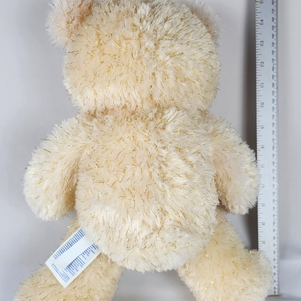 Build-A-Bear 2017 Disney Beauty & the Beast BELLE Gold Sparkle Bear Plush 16" LE - Picture 7 of 12